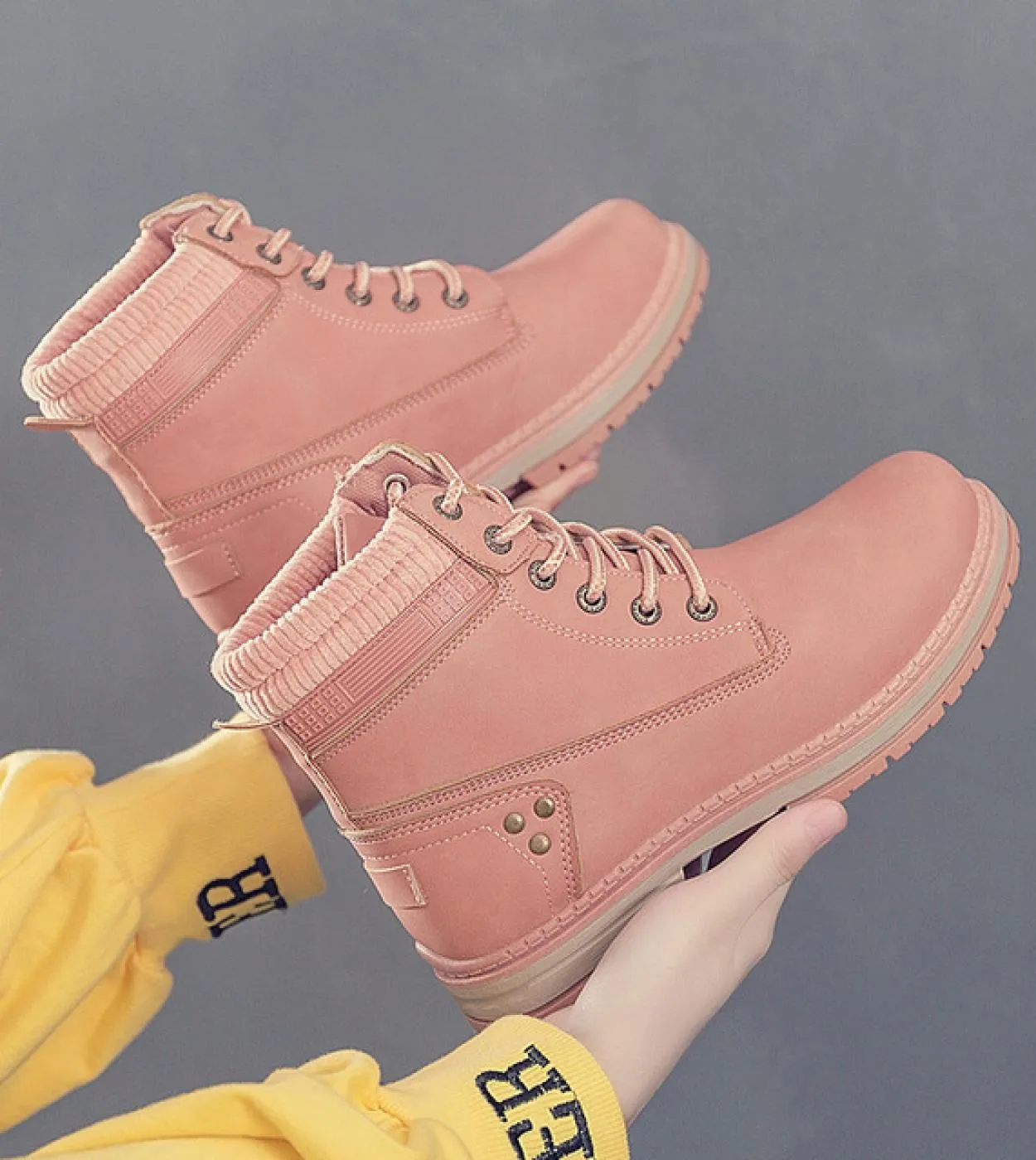 Comemore Spring Autumn 2022 New Women Ankle Boots Low Platform Short Boot Lace Up Ladies Black Shoes Winter Woman 2023 L