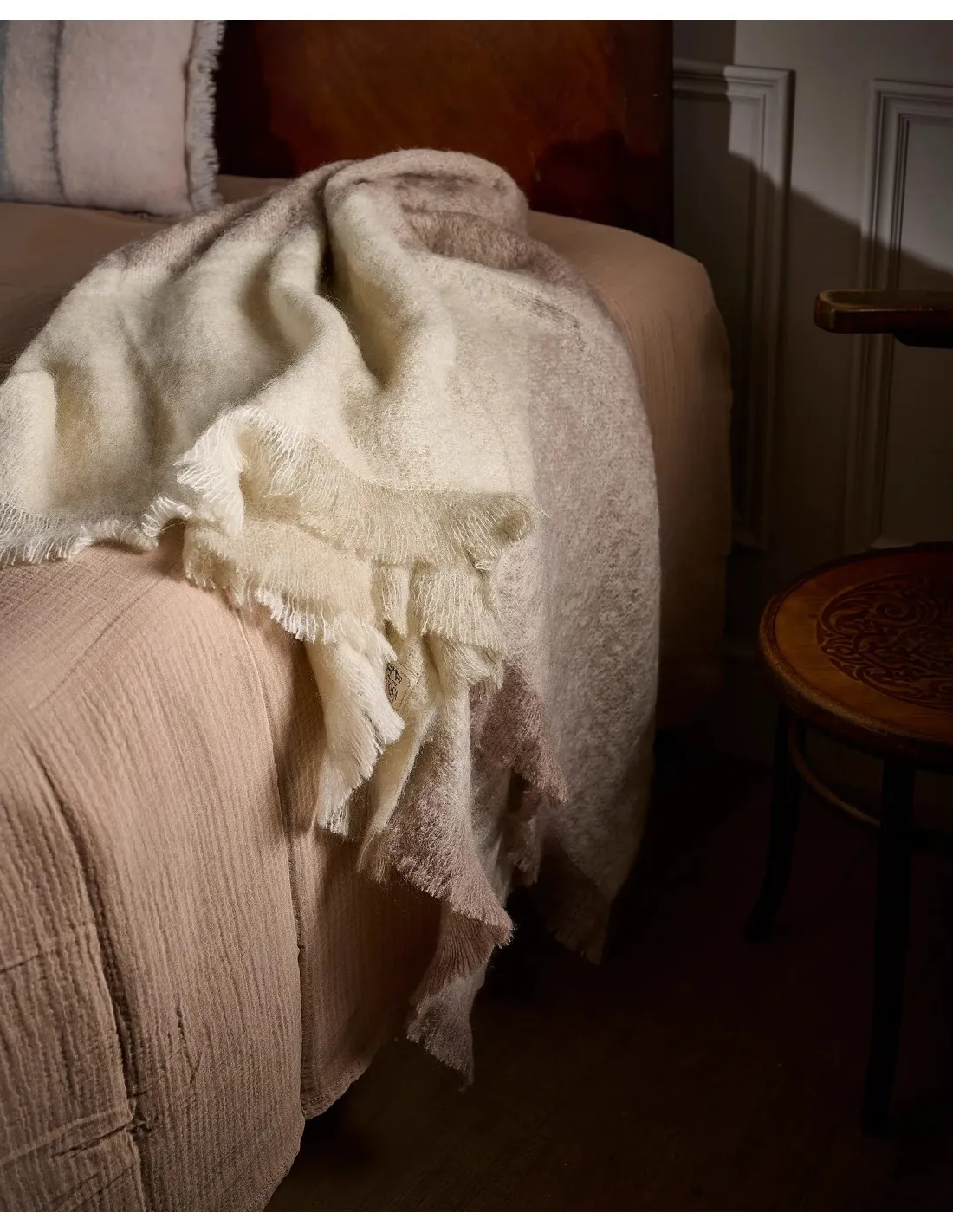 COPERTA 142x183 CM IN MOHAIR E LANA