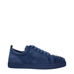 Louboutin Sneakers Louis junior Uomo Camoscio Blu/Denim