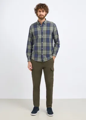 Pantaloni cargo in puro cotone uomo
