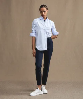 Pantaloni in gabardine di cotone stretch
