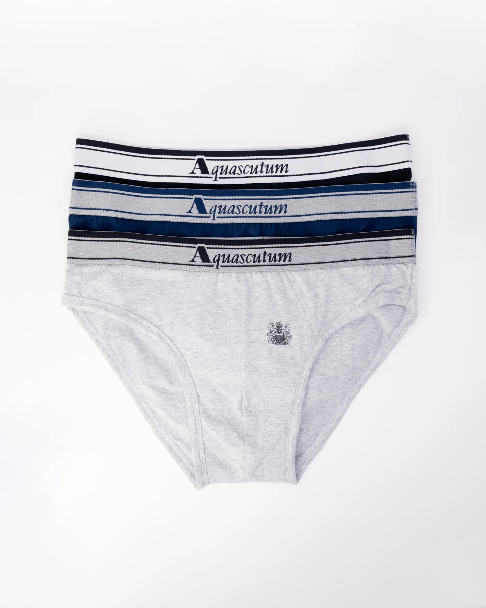 Slip Aquascutum ACTIVE UNDERWEAR BRIEF TRIPLE PACK Nero