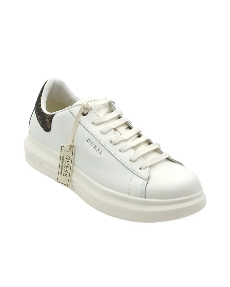 Sneakers Uomo in pelle GUESS FM7SRNFAL12  white brawn ocre 232