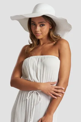 South Beach - Cappello floscio con falda larga