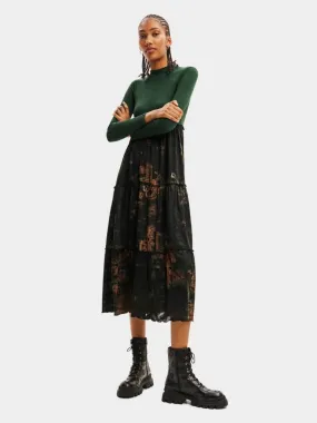 Vestito midi Desigual vest_lena Verde Scuro