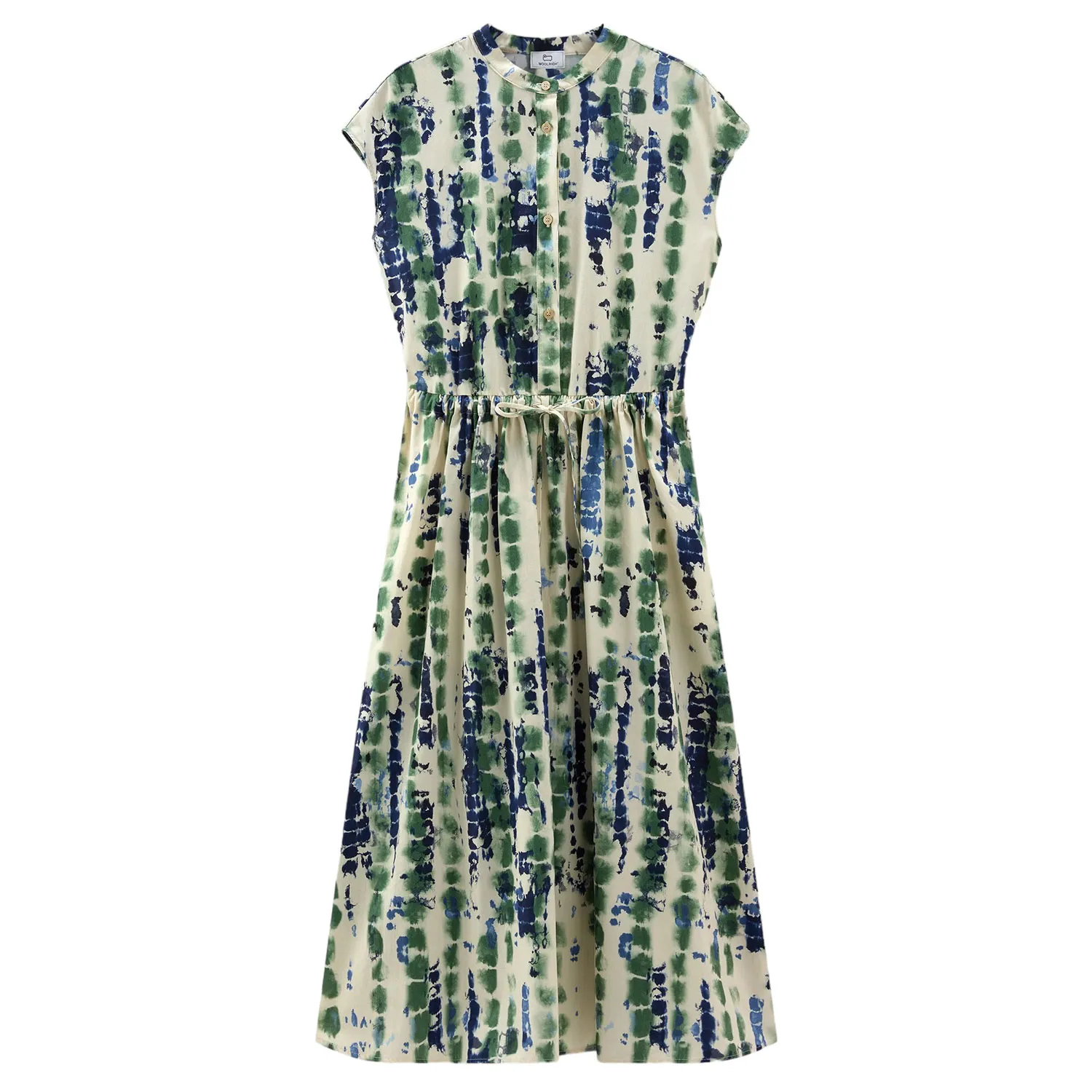 Vestito midi in popeline di cotone stampato